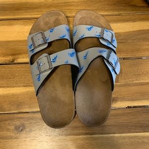 Detroit lions slip on sandals